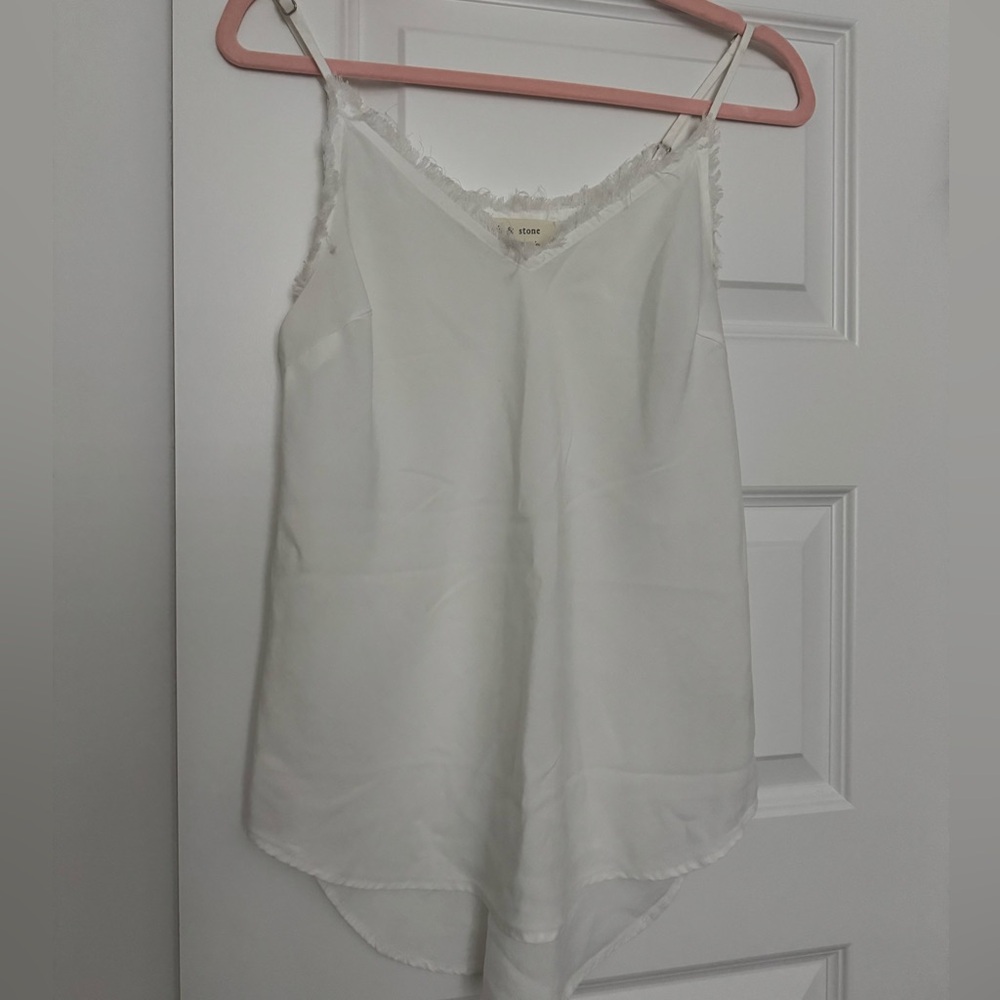 Cloth & Stone white V-Neck Blouse